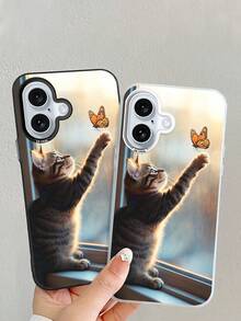 1 pieza Funda de teléfono personalizada de piel negra compatible con Apple 16 Pro Max/17 Pro Max/17 Air/17/16 Plus, S25 Ultra/S25 Plus/S25, Redmi y otros modelos - Negro - Ver 2