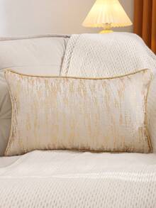 金锦装饰枕套，条纹图案，适用于客厅、卧室、沙发、秋季装饰、秋季装饰、房间装饰