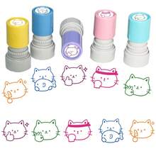 5 Colors Mood Expression Office Rubber Stamps, Stamp Set, Vibrant Color Stamps For Homework, Classroom Encouragement, Grading Assignments, Emotion Expression Stamps For Office Stationery