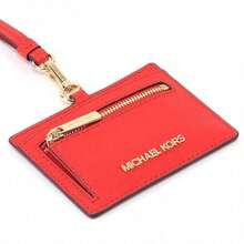 Michael Kors Michael Kors Jet Set Letter Logo Zipper Opening And Closing Texture Neck Bag Card Case 35S3GTVD3L