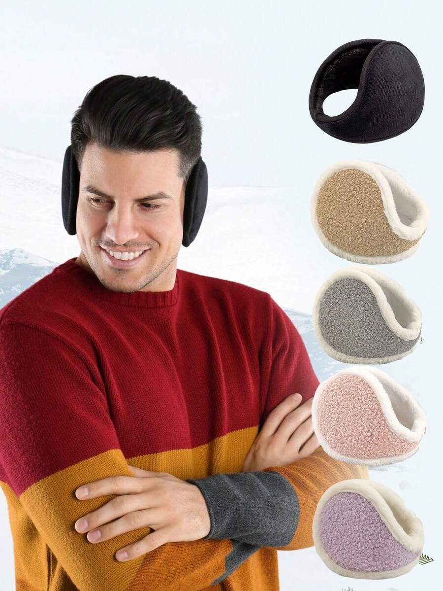 Winter Men's Warm Earmuffs, Enlarged Earmuffs, Men's And Women's Ear Protection Earmuffs, Adult Korean Version Ear Caps With Plush Earmuffs - Multicolor - View 1