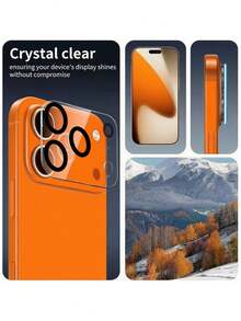 2pcs Camera Lens Glass Film [Multi-Layer Protection] Compatible With Iphone 17 Pro Max And 17 Pro Camera Lens Protector, Tempered Glass Cover, Anti-Glare For Night Photography, 3D Stereo, Protect Camera - Clear - View 5