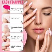 Press On False Nails - Heart & Cat's Eye - View 6