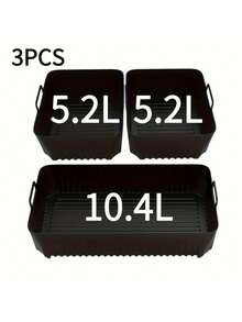 Bộ 3 tấm lót nồi chiên không dầu silicon chống dính, tương thích với AF500UK, dễ vệ sinh, có thể tái sử dụng, dụng cụ nhà bếp - Nhiều màu - Xem 6