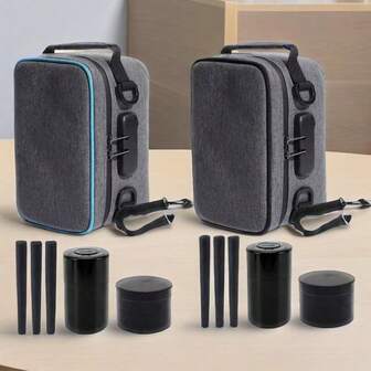 1 set luktfri rökningskit, innehåller 1 luktfri påse, 3 piphållare, 1 lufttät behållare och 1 kvarn, praktisk för hemmabruk eller resor, perfekt present till pojkvän, par, födelsedag, jul