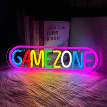 Papan Neon Zona Permainan, Papan Neon Permainan untuk Dekorasi Ruang Permainan - Papan Neon Permainan LED untuk Dekorasi Kamar Remaja Laki-laki, Dekorasi Dinding Gamer - Hadiah Gamer Terbaik untuk Anak Laki-laki, Anak-anak, Catu Daya USB Dapat Digunakan Kembali, Mudah Dipasang. - cahaya polikromatik - View 4