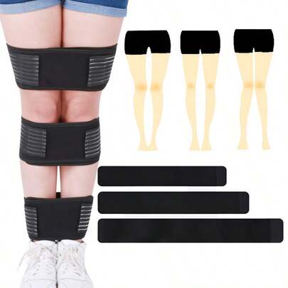 3 قطع مجموعة أربطة الساق القابلة للتعديل الثلاثية القطع، تجعل شكل الساق أكثر جمالاً، تتوافق مع التصميم الإرجونومي، والقماش مريح وقابل للتنفس.