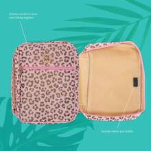 Funda de lona para Biblia Passion Blush Pink Goldtone Leopard 8 x 10 con asa - 1 - Ver 6