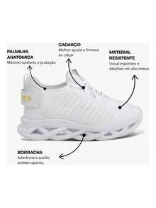 Tênis Masculino Esportivo Header Casual Infinite Caminhada Academia Corrida Run Trabalho Escritório