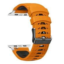 1 件适用于 Ultra 2 1 49 毫米柔软透气硅胶表带，两种颜色，大尺寸，耐用时尚表带，手链腕带，适用于系列 10 9 8 7 SE 6 5 4 3 49 毫米 46 毫米 45 毫米 44 毫米 42 毫米智能表带，舒适运动表带，带黑色扣，送礼佳品 - 彩色 - 查看 21