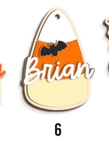 1PC Halloween Basket Tag, Custom Halloween Name Tag For Kid, Boo Basket Tag, Candy Bucket Tag, Trick Or Treat, Personalized 3D Halloween Tag - Multicolor - View 14