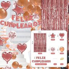 Happy Birthday para Decoracion,Decoración de globos de cumpleaños de 16 pulgadas, pancarta de feliz cumpleaños, letrero de globo de de metal (Traje rosa) - Traje rosa - Ver 11