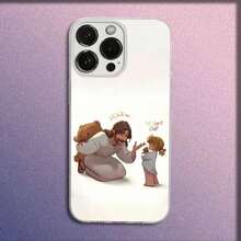 Funda de Teléfono Divertida de Caricatura de Niña Jesús Compatible con  16,15,14,13,12,11 Plus,Pro,Max,XR,XS,Plus,E,Mini Funda Transparente, Funda Compatible con  17,  17 Pro,  17 Pro Max - z7 - Ver 5