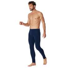 Caleçon long pour homme SCHIESSER - << 95/5 », jersey simple, coton stretch - Bleu azur - Voir 4