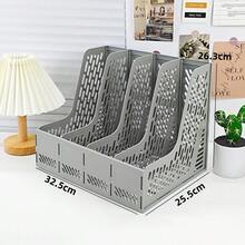 Organizador de escritorio multifuncional de 4 niveles para archivos A4, caja de almacenamiento de suministros de oficina - Multicolor - Ver 2