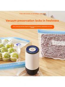 无线多用途真空电动泵 + 除湿机（不含真空袋） - 便携式食品储存真空封口机 | 家用食品保鲜剂 | 真空容器 | 快速抽真空和除湿 | 气球充气 | USB 充电 | 适用于万圣节、圣诞节、户外聚会、旅行打包、节日礼物 - 彩色 - 查看 10