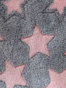 Infant/Toddler Girls' Star Pattern Fuzzy Zip-Up Jumpsuit