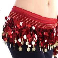 Femei dans burtă șal eșarfă accesorii curea fustă cu monede de culoare aurie dans buric monede lanț talie - Multicolor - Vizualizare 19