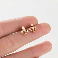 1 Paar Cut Out Krone Löwen Tier Edelstahl Ohrstecker für Herren, Tideway Punk Schmuck als Geschenk für Männer/Valentinstag Ohrringe