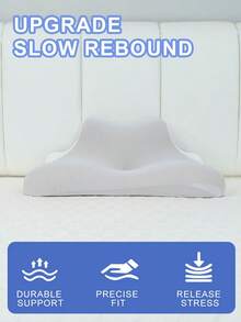 1pc Pillow, Premium Memory Foam Pillow For Neck Pain Relief, Soft And Breathable Pillows, Christmas Decorations, Halloween Decor Discreet Wedge Pillow, Butt Cushion, For Bed Waist Cushion, Washable And Removable Pillow Covers- Ergonomic Design For Side, Meticulous Festival Gifts, Bedding/Pillows Decorative