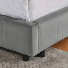 Single Bed 90/140/160*200 Cm, Skin-Friendly Velvet Design, Children's Bed With Top, Beige (Without Mattress) - Dark Gray+Velvet+90*200cm - View 8
