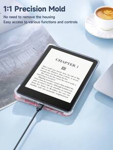 Ốp lưng Ebook họa tiết quả anh đào hồng tương thích với Kindle 6" thế hệ thứ 11 (phát hành năm 2024 và 2022) - Ốp lưng bảo vệ bằng TPU trong suốt siêu mỏng có chức năng tự động đánh thức/ngủ cho Kindle Paperwhite thế hệ thứ 12 năm 2024, có thể tùy chỉnh DIY - Dùng hàng ngày và làm quà tặng ngày lễ - Nhiều màu - Xem 7