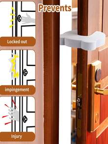 3/2/1件装 熊形儿童抽屉门防夹手装置，免钻孔门挡，婴幼儿门挡，儿童用品 - 白色 - 查看 10
