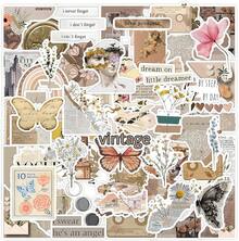 EstiloTendenciaPegatinas Vintage Aesthetic 60 Unidades, Pegatinas De Vinilo Retro Para Kindle Scrapbook Laptop Casco, Maleta (60 Vintage)Calidad PremiumVersióN Mejorada - C - Ver 10