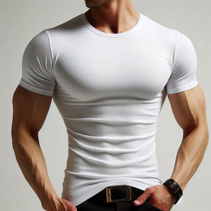 MIL200FIT Men T-Shirts - White - View 1