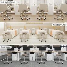 Saddle Stool Swivel Saddle Stool With Wheels Adjustable Rolling Stool 18"26" Faux Leather Rolling Stool For Salon Massage Clinic Lab Office Light Grey 1PCS (18"26" ) - Màu Xám nhạt - Xem 6