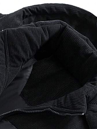 加大码男士防风加厚保暖休闲连帽长袖羽绒服