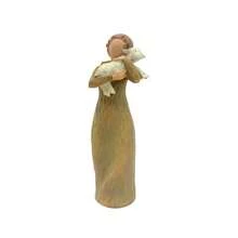 MINGZHANG 1pc Resin Sculpture Of A Woman Holding A Sheep, A Symbol Of Peace, A Warm Desktop Portable Ornament, Suitable For Living Room Desktop Decoration, Jesus Birthday Series Ornaments, Suitable For Friends' Birthday Gifts, Perfect Gifts For Christmas And Easter - 彩色 - 查看 8