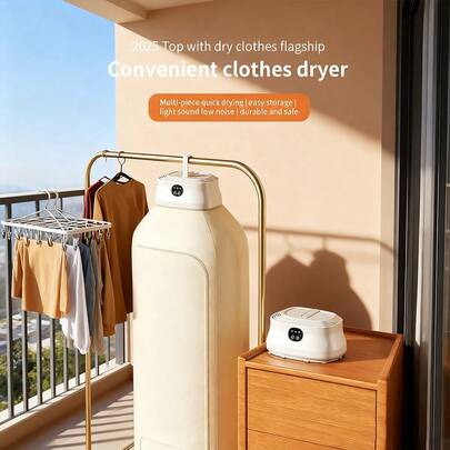 Esta secadora de ropa portátil es ideal para apartamentos, dormitorios y autocaravanas. Esta mini secadora plegable con bolsa de secado es apta para múltiples prendas y es ideal para casas y dormitorios.