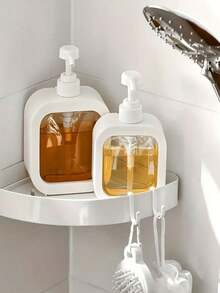 1 bình đựng xà phòng lỏng 300ml có thể tái sử dụng, chai có thể tháo rời và tái sử dụng, bình bơm xà phòng nhà tắm dung tích lớn, dễ đổ đầy, bình đựng xà phòng trong suốt, chai đựng sữa dưỡng thể để bàn, bình đựng nước rửa tay nhà tắm có thể tái sử dụng, hộp rỗng di động, thích hợp đựng dầu gội, dầu xả, sữa tắm, xà phòng rửa tay, đồ dùng học tập. - Nhiều màu - Xem 3