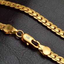 1 pieza Collar de cadena cubana de 6 mm chapado en oro de 18 quilates sobre plata de ley 925, de 16/18/20/22/24/26/30 pulgadas, adecuado para hombres y mujeres, joyería de moda para boda, compromiso, regalo del Día de San Valentín, uso elegante diario