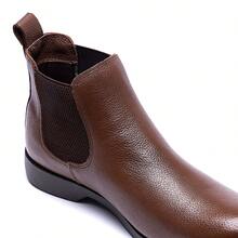 100% Genuine Leather Boot, Soft, Light And Comfortable, Flexible Sole, Country Fashion Boot, Coffee - 咖啡 - 查看 6
