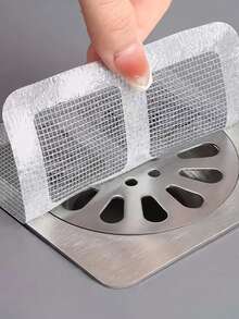 10/30/50/100pcs Drain Cover Stickers, Self-Adhesive Bathroom Hair Catcher, Sink Strainer, Kitchen Anti-Clogging Mesh - Multicolor - View 3