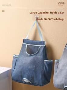 Wall Mounted Grid Trash Bag Dispenser, Washable Plastic Bag Holder And Kitchen Storage Organizer, Kitchen Trash Bag Storage Shenanigans, Plastic Bag Organizer For Shopping Bags, Wall Mounted Extractable Organizer Collection - Multicolor - View 4