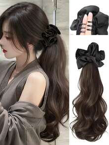 合成马尾辫、合成发髻马尾发片、爪夹发髻发夹、合成假发髻接发、女士日常佩戴发饰