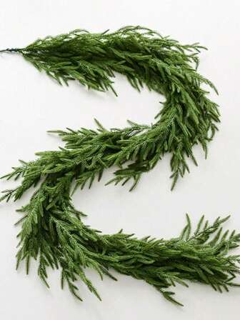 1 Realistic Artificial Norfolk Pine Wreath - Vibrant Green Vines With Realistic Branches And Leaves, Perfect For Christmas Wreaths, Indoor And Outdoor Home Decor Christmas Decorations Room Decor