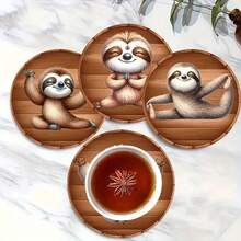 8 pièces/set Dessous de verre en bois, convient pour divers espaces commerciaux, salon, cuisine, salle à manger, cadeau, 1 set de 8 pièces, 200 sets de 1600 pièces