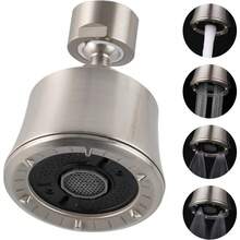 Kitchen Sink Faucet Head, 360° Faucet Sprayer Attachment For Kitchen Faucet, Large Angle Faucet Aerator 55/64-27UNS, 2 Metal Swivel Joints, 4 Spray Modes, Brass Adapters, Brushed Nickel - Niken chải - Xem 9