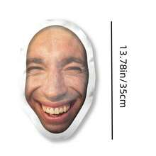 定制人脸抱枕 - 个性化幽默照片抱枕，逼真的猫狗肖像，生日、情人节、圣诞节、万圣节、感恩节的理想搞笑礼物 - 涤纶材质，多色，装饰抱枕，定制宠物肖像，针织纹理，趣味抱枕，可机洗，数码印花 - 上傳圖片定制 - 查看 13