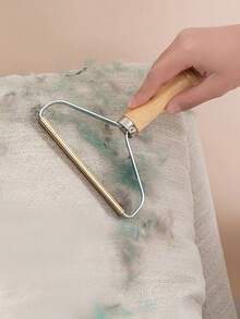 1 包温和宠物毛发去除刷，适用于猫和狗，有效去除宠物毛发、沙发地毯床毛发刮刀、去除衣服毛发 - 卡其色 - 查看 4