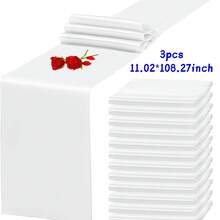 1/3/5 Packs Satin Red Table Runner 11.02*108.27 Inches Suitable For Christmas Birthday Wedding Party Banquets, Dinners, Banquets, Graduations, Family Gatherings, Theme Parties And Other Parties. - Multicolor - View 34