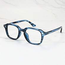 Retro Square Frame Unisex Glasses, Suitable For Office, Computer, Mobile Phone Use