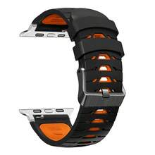 1 件适用于 Ultra 2 1 49 毫米柔软透气硅胶表带，两种颜色，大尺寸，耐用时尚表带，手链腕带，适用于系列 10 9 8 7 SE 6 5 4 3 49 毫米 46 毫米 45 毫米 44 毫米 42 毫米智能表带，舒适运动表带，带黑色扣，送礼佳品 - 彩色 - 查看 25