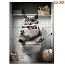 1 Caja (1000 piezas) Rompecabezas plano 2D para adultos con gatos British Shorthair leyendo, que mejora la coordinación mano-ojo, regalo educativo para Halloween, Acción de Gracias, Navidad, Año Nuevo, Día de San Valentín, para mayores de 14 años, juego de rompecabezas avanzado para adultos