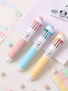 1pc Multicolor Retractable Ballpoint Pen, 10/28/58 Color Options, Colorful Pens For Art, Painting, Journaling, Drawing, School Supplies