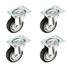COSHANO Ruedas giratorias rueda loca 3" 76mm juego de 4 muebles plataformas mesas - Gris - Ver 1
